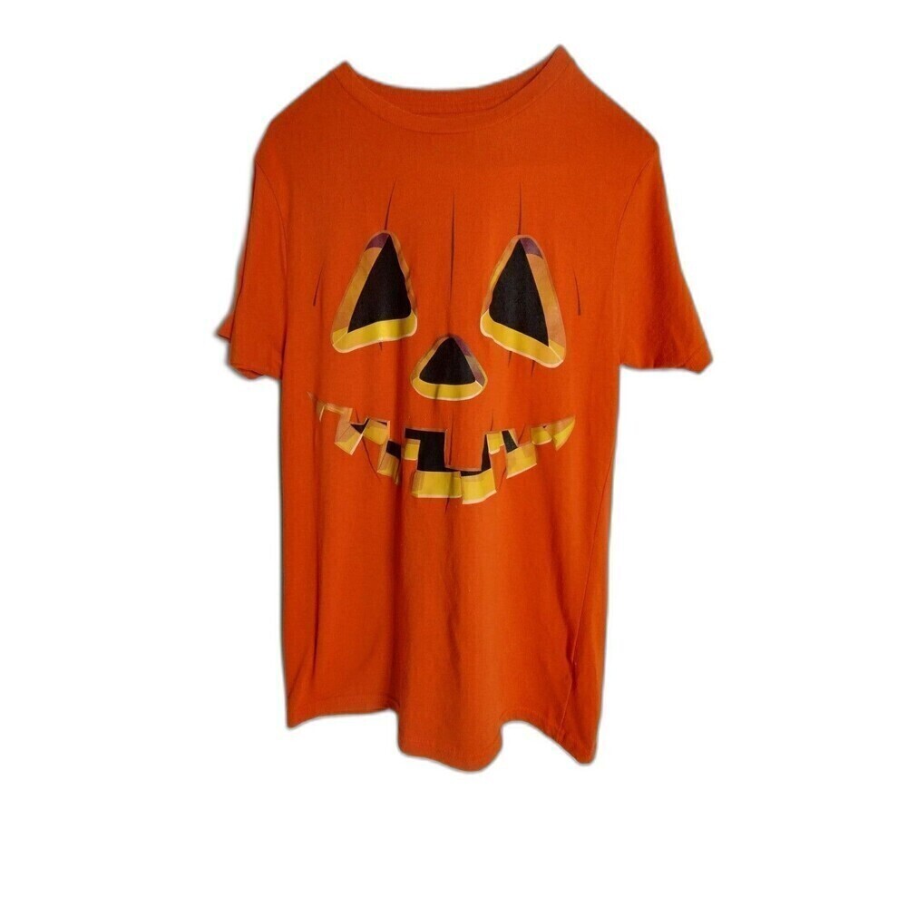 Jack O Lantern Orange T shirt Mens Size Sm 34 - 36 By Way to Celebrate